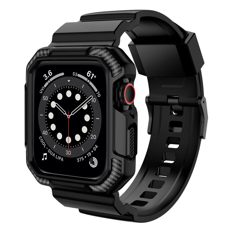 For Apple Watch Ultra 2 / 1 49mm VIETAO Carbon Fiber Silicone Strap(Black) - Watch Bands by VIETAO | Online Shopping South Africa | PMc TechLife | Buy Now Pay Later Mobicred