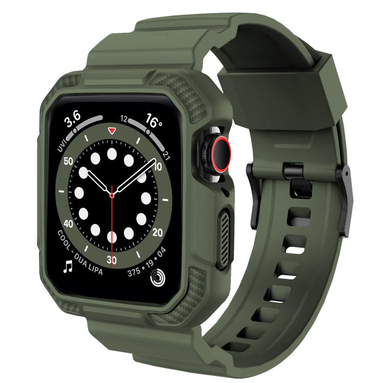 For Apple Watch Ultra 2 / 1 49mm VIETAO Carbon Fiber Silicone Strap(Grass Green) - free shipping - PMc TechLife - Order now!