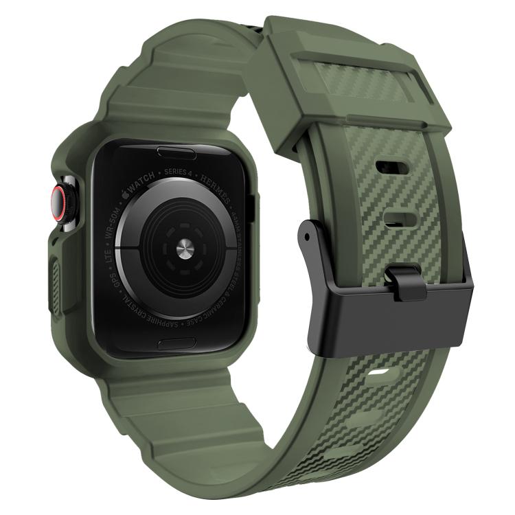 For Apple Watch Ultra 2 / 1 49mm VIETAO Carbon Fiber Silicone Strap(Grass Green) - free shipping - PMc TechLife - Order now!