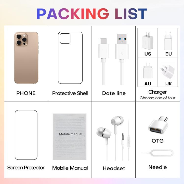 A88 / i16 Pro Max, 2GB+16GB, 6.6 inch Android 8.1 MTK6580A Quad Core, OTG, Network: 3G, Dual SIM, Plug:EU Plug(Titanium White) - free shipping - PMc TechLife - Order now!