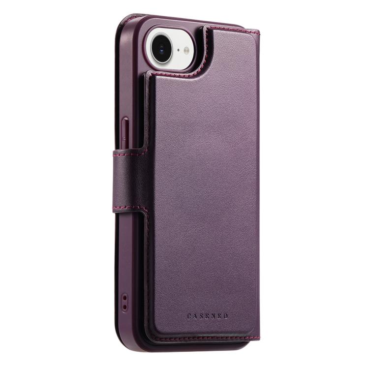 For iPhone 16e CaseNeo Finger Grip Strap MagSafe Leather Phone Case(Purple) - free shipping - PMc TechLife - Order now!