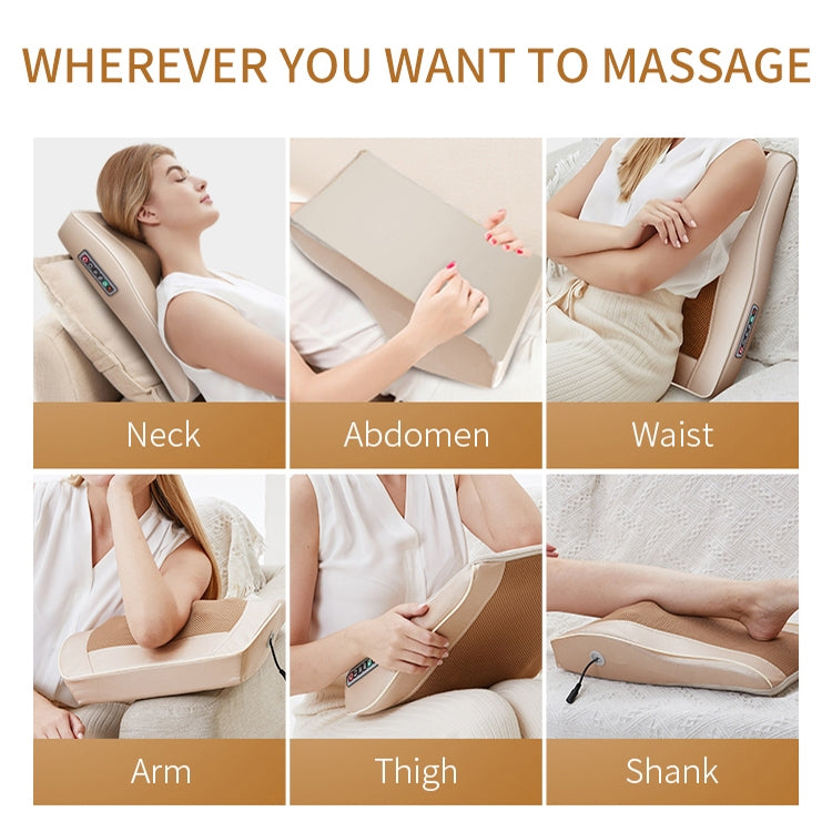 Multifunctional Mini Massage Pillow Neck and Shoulder Cervical Massager, Plug Type:AU Plug(Black) - free shipping - PMC TechLife - Order now!