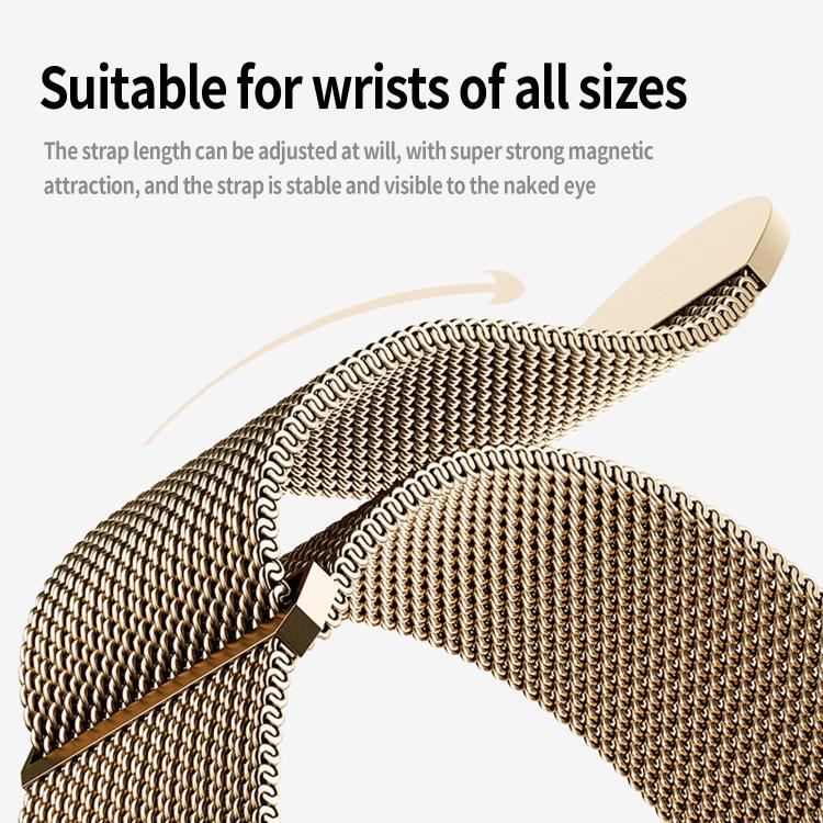 For Apple Watch 46mm / 49mm / 45mm / 44mm Kalebol Semi-circular Milanese Stainless Steel Strap(Rose Pink) - Watch Bands by Kalebol | Online Shopping South Africa | PMC TechLife | Buy Now Pay Later Mobicred