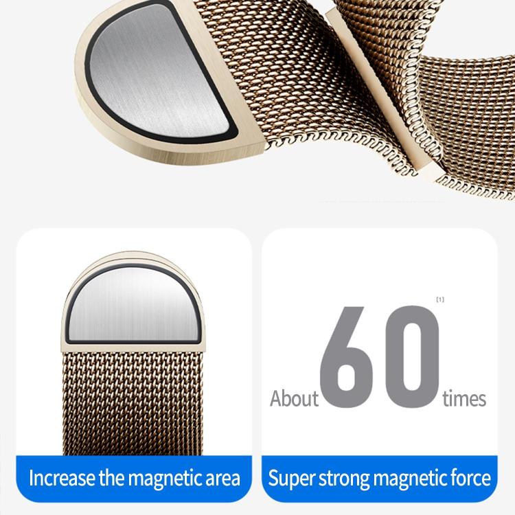 For Apple Watch 46mm / 49mm / 45mm / 44mm Kalebol Semi-circular Milanese Stainless Steel Strap(Black) - Watch Bands by Kalebol | Online Shopping South Africa | PMC TechLife | Buy Now Pay Later Mobicred