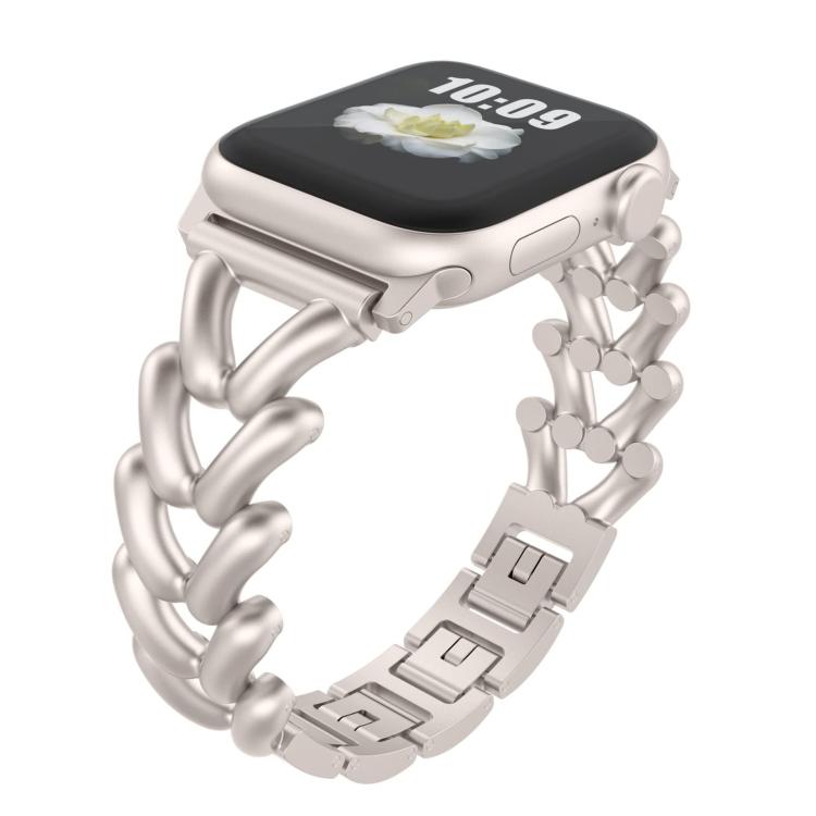 For Apple Watch 46mm / 49mm / 45mm / 44mm Kalebol V-shaped Zinc Alloy Strap(Starlight) - Watch Bands by Kalebol | Online Shopping South Africa | PMC TechLife | Buy Now Pay Later Mobicred