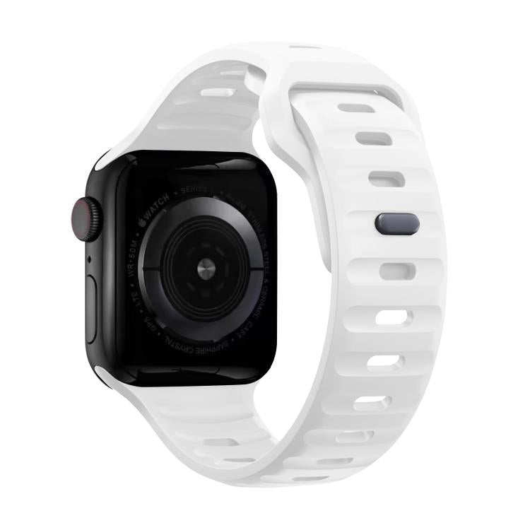 For Apple Watch 46mm / 49mm / 45mm / 44mm Kalebol Sport Silicone Strap(White) - Watch Bands by Kalebol | Online Shopping South Africa | PMC TechLife | Buy Now Pay Later Mobicred