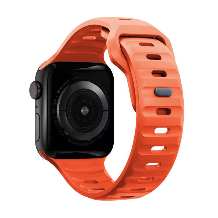 For Apple Watch 46mm / 49mm / 45mm / 44mm Kalebol Sport Silicone Strap(Orange) - Watch Bands by Kalebol | Online Shopping South Africa | PMC TechLife | Buy Now Pay Later Mobicred