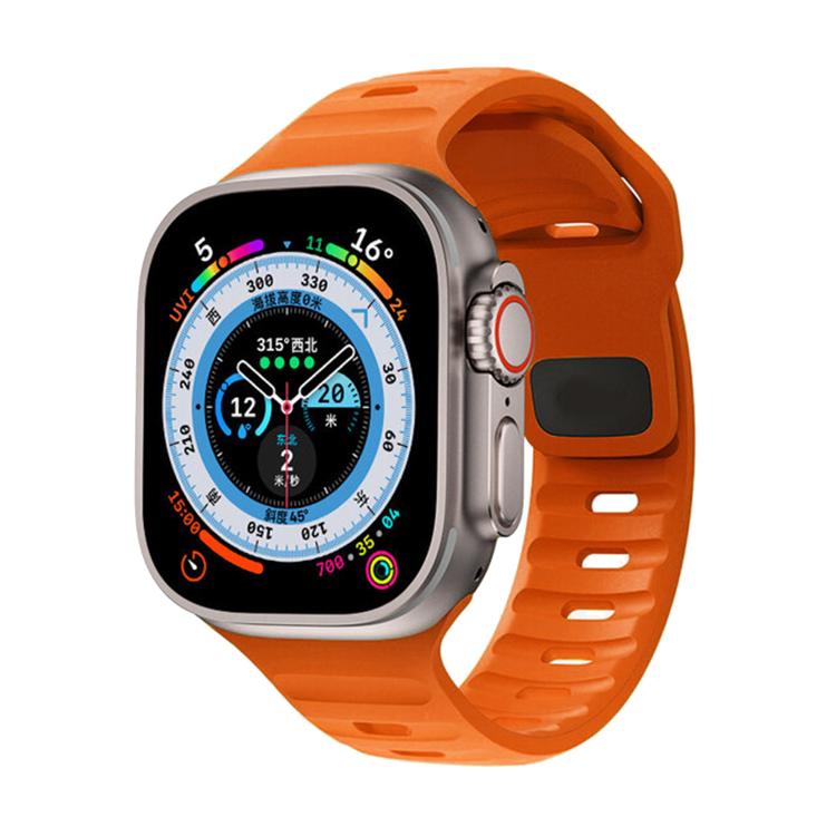 For Apple Watch 42mm / 41mm / 40mm / 38mm Kalebol Sport Silicone Strap(Dark Orange) - Watch Bands by Kalebol | Online Shopping South Africa | PMC TechLife | Buy Now Pay Later Mobicred