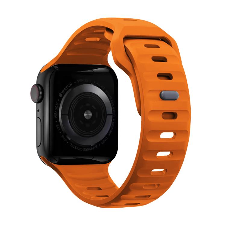 For Apple Watch 42mm / 41mm / 40mm / 38mm Kalebol Sport Silicone Strap(Dark Orange) - Watch Bands by Kalebol | Online Shopping South Africa | PMC TechLife | Buy Now Pay Later Mobicred