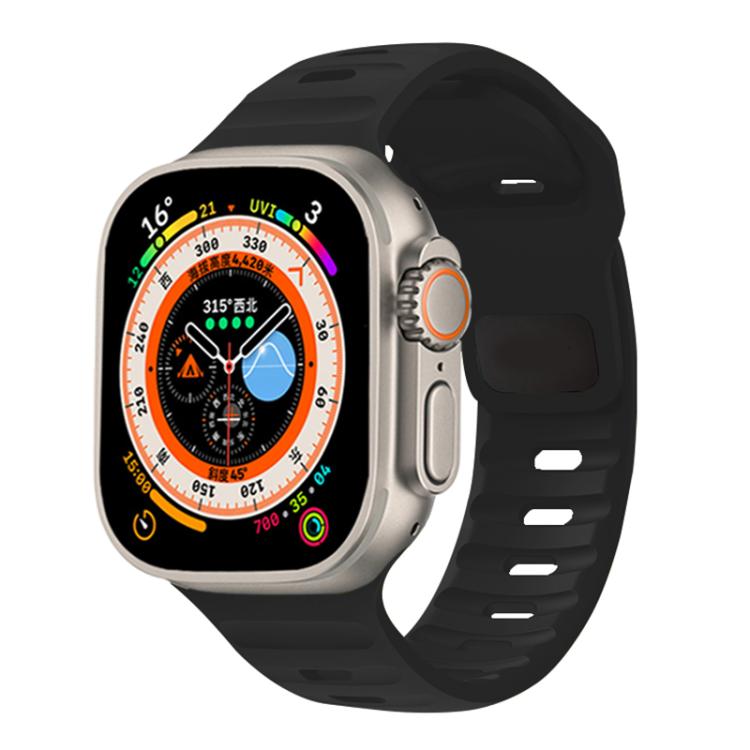 For Apple Watch 42mm / 41mm / 40mm / 38mm Kalebol Sport Silicone Strap(Black) - Watch Bands by Kalebol | Online Shopping South Africa | PMC TechLife | Buy Now Pay Later Mobicred
