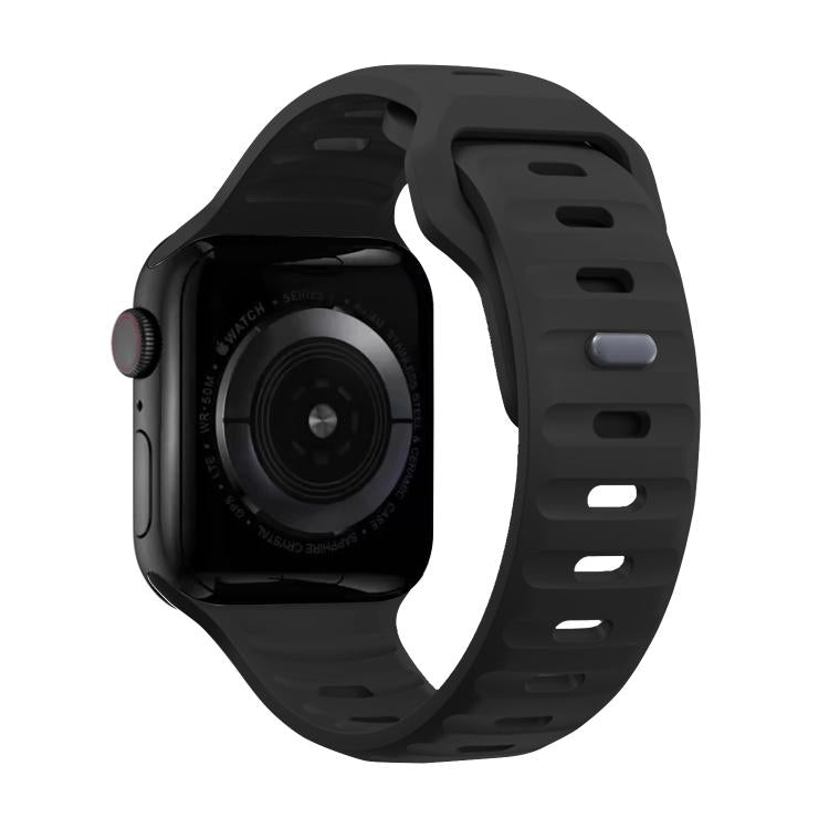 For Apple Watch 42mm / 41mm / 40mm / 38mm Kalebol Sport Silicone Strap(Black) - Watch Bands by Kalebol | Online Shopping South Africa | PMC TechLife | Buy Now Pay Later Mobicred