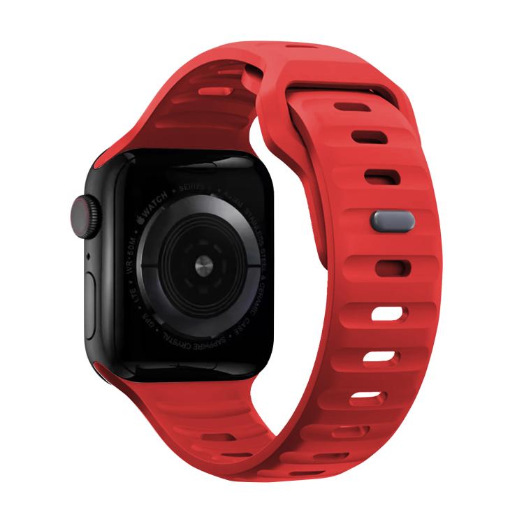For Apple Watch 42mm / 41mm / 40mm / 38mm Kalebol Sport Silicone Strap(Red) - Watch Bands by Kalebol | Online Shopping South Africa | PMC TechLife | Buy Now Pay Later Mobicred