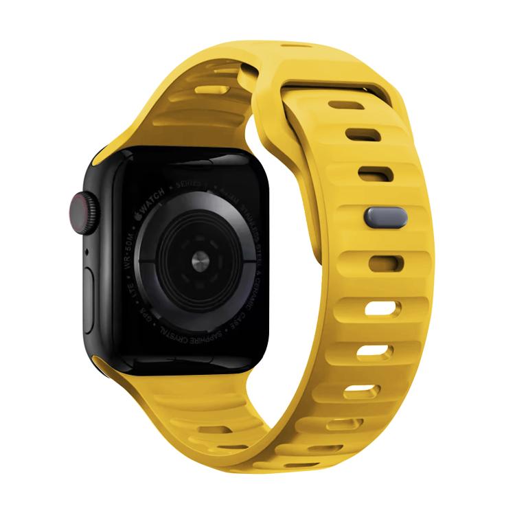 For Apple Watch 42mm / 41mm / 40mm / 38mm Kalebol Sport Silicone Strap(Yellow) - Watch Bands by Kalebol | Online Shopping South Africa | PMC TechLife | Buy Now Pay Later Mobicred