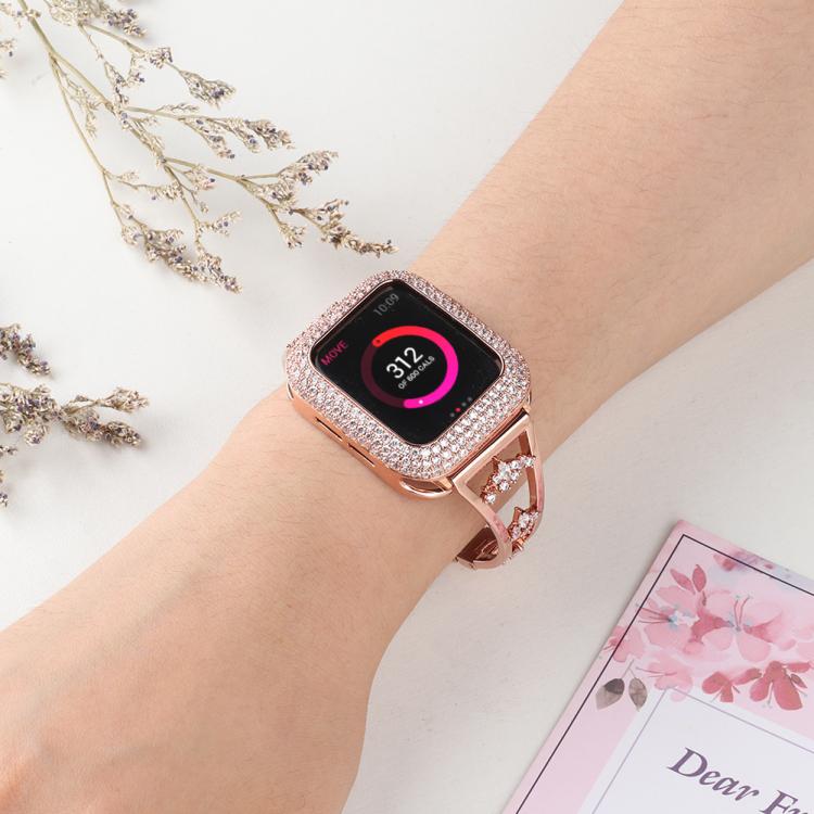 For Apple Watch 46mm / 49mm / 45mm / 44mm Kalebol Zirconia Watch Strap(Gold) - free shipping - PMC TechLife - Order now!