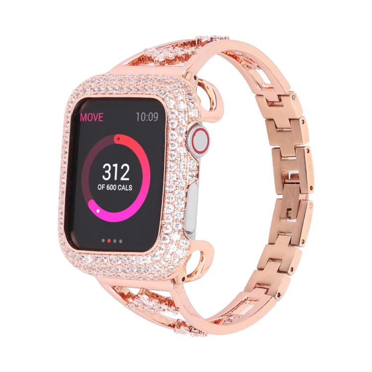 For Apple Watch 42mm / 41mm / 40mm / 38mm Kalebol Zirconia Watch Strap(Gold) - free shipping - PMC TechLife - Order now!