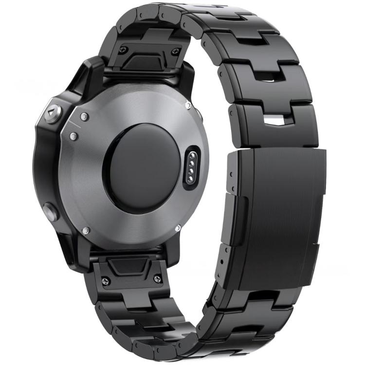 For Garmin Watch 26mm Oracle Titanium Alloy Watch Band(Black) - Watch Bands by PMc TechLife | Online Shopping South Africa | PMc TechLife | Buy Now Pay Later Mobicred