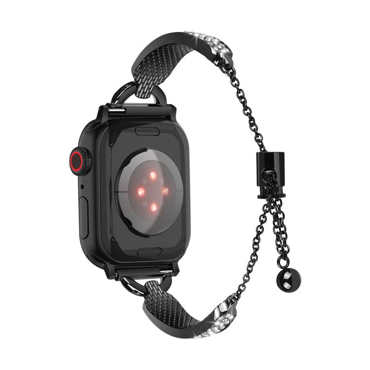 For Apple Watch 42mm / 41mm / 40mm / 38mm Kalebol Stone Curved Zinc Alloy Strap(Black) - Watch Bands by Kalebol | Online Shopping South Africa | PMC TechLife | Buy Now Pay Later Mobicred