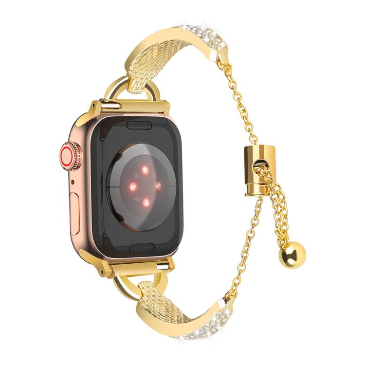 For Apple Watch 42mm / 41mm / 40mm / 38mm Kalebol Stone Curved Zinc Alloy Strap(Gold) - free shipping - PMC TechLife - Order now!