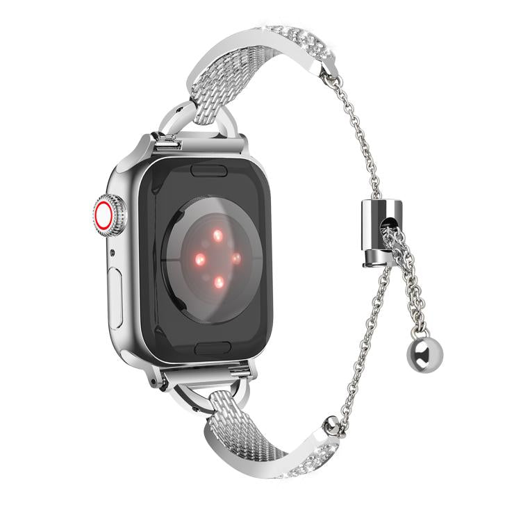 For Apple Watch 42mm / 41mm / 40mm / 38mm Kalebol Stone Curved Zinc Alloy Strap(Silver) - free shipping - PMC TechLife - Order now!