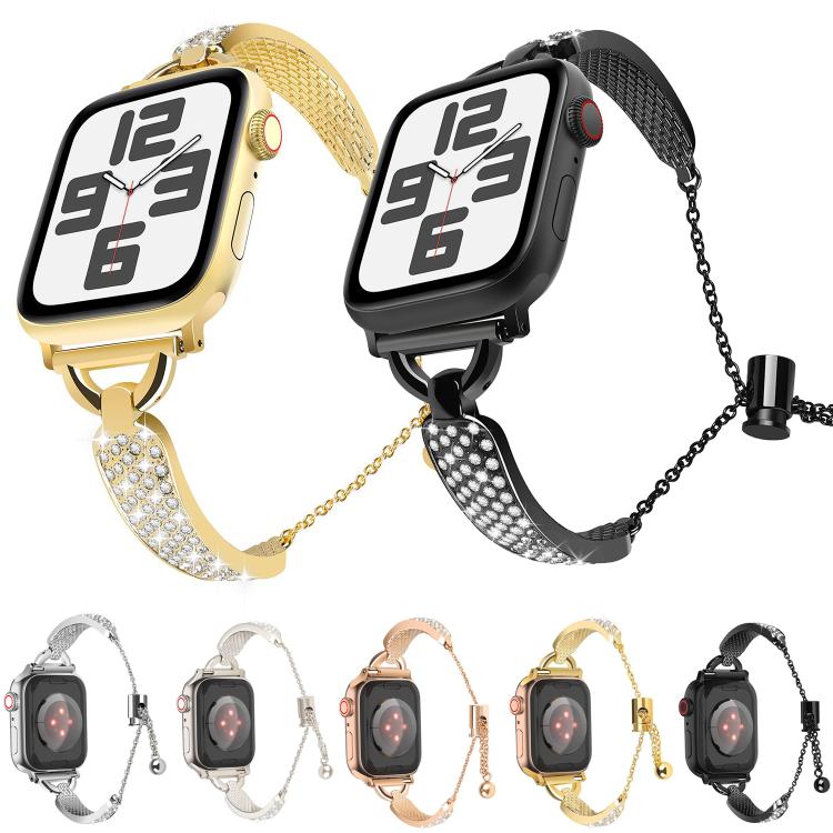 For Apple Watch 42mm / 41mm / 40mm / 38mm Kalebol Stone Curved Zinc Alloy Strap(Gold) - free shipping - PMC TechLife - Order now!