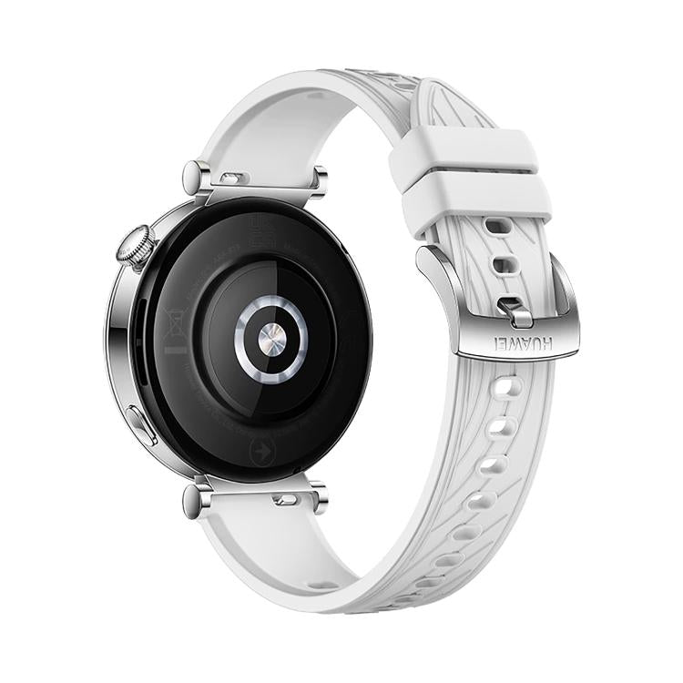 Kalebol 18mm Universal Textured Silicone Silver Buckle Strap(White) - 18mm Bands by Kalebol | Online Shopping South Africa | PMc TechLife | Buy Now Pay Later Mobicred