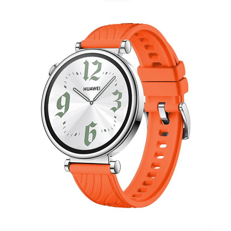 Kalebol 18mm Universal Textured Silicone Silver Buckle Strap(Orange) - free shipping - PMc TechLife - Order now!