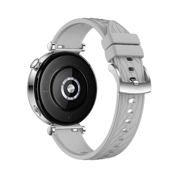 Kalebol 18mm Universal Textured Silicone Silver Buckle Strap(Light Grey) - free shipping - PMc TechLife - Order now!