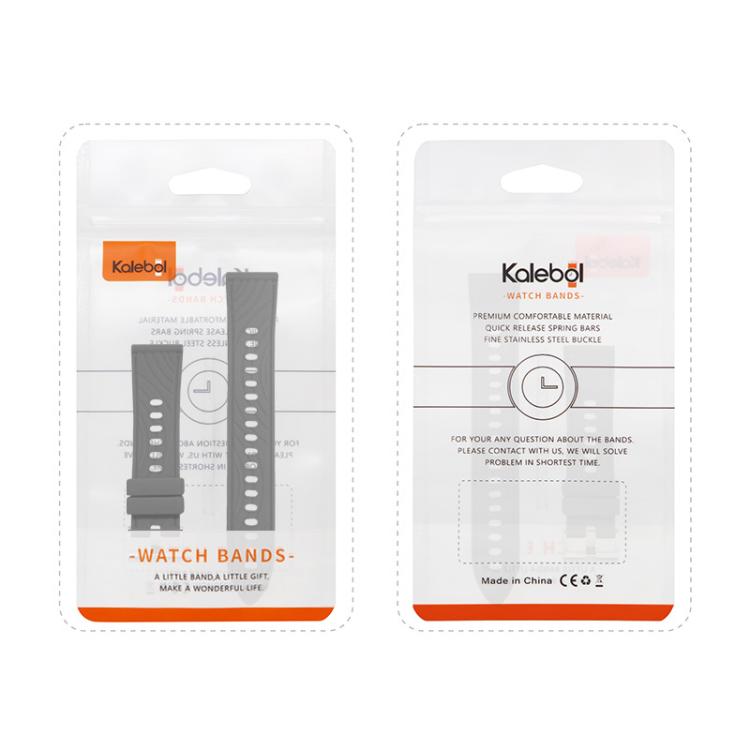 Kalebol 18mm Universal Textured Silicone Silver Buckle Strap(Pink) - free shipping - PMc TechLife - Order now!