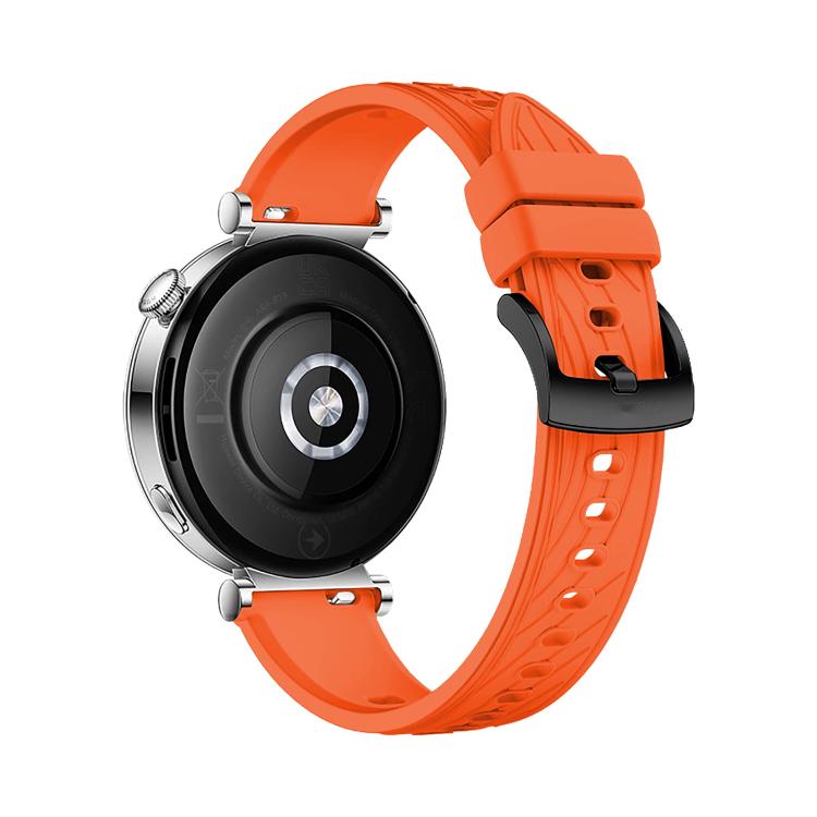 Kalebol 18mm Universal Textured Silicone Black Buckle Strap(Orange) - free shipping - PMc TechLife - Order now!