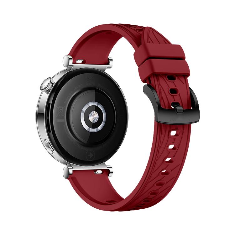 Kalebol 18mm Universal Textured Silicone Black Buckle Strap(Red) - free shipping - PMc TechLife - Order now!