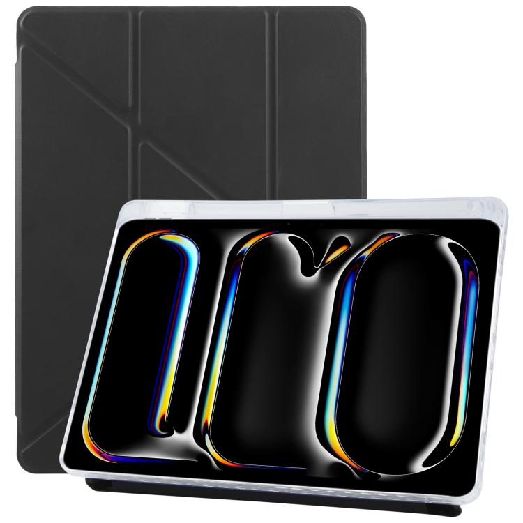For iPad Pro 13 2024 ZGA Genre Series Y-Fold Leather Tablet Case with Pen Slot(Black) - free shipping - PMc TechLife - Order now!