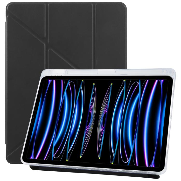 For iPad Pro 11 2022 / 2021 ZGA Genre Series Y-Fold Leather Tablet Case with Pen Slot(Black) - free shipping - PMc TechLife - Order now!