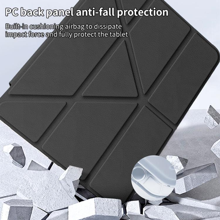 For iPad Air 13 2025 / 2024 / Pro 12.9 ZGA Genre Series Y-Fold Leather Tablet Case with Pen Slot(Black) - free shipping - PMc TechLife - Order now!