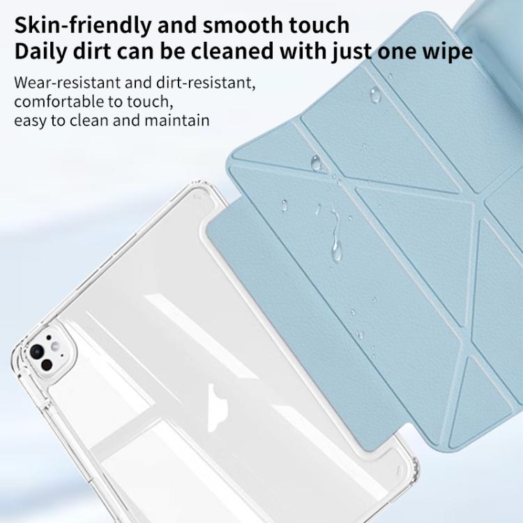 For iPad mini 6 / mini 2024 ZGA Genre Series Y-Fold Leather Tablet Case with Pen Slot(Blue) - free shipping - PMc TechLife - Order now!