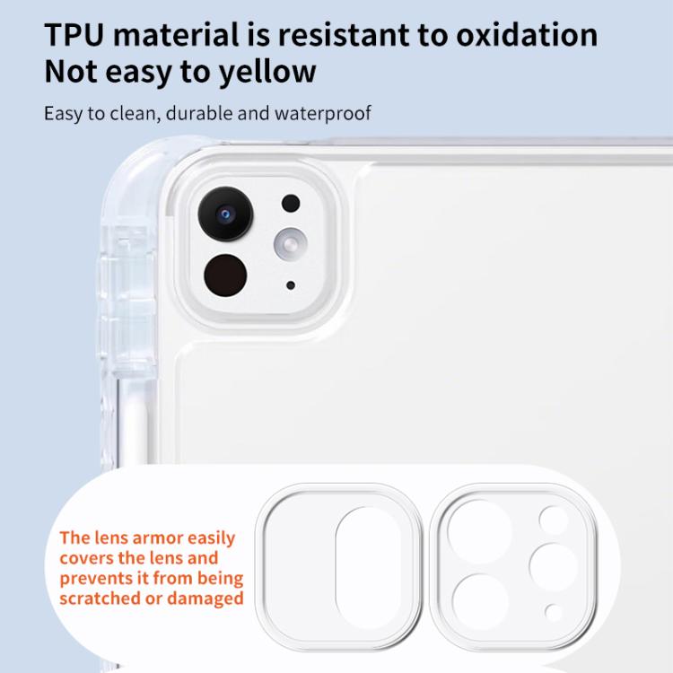 For iPad Pro 11 2024 ZGA Genre Series Y-Fold Leather Tablet Case with Pen Slot(Pink) - free shipping - PMc TechLife - Order now!