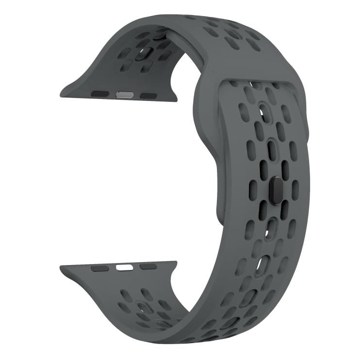 For Apple Watch 42mm / 41mm / 40mm / 38mm Kalebol Mesh Reverse Buckle Silicone Strap(Dark Grey) - Watch Bands by Kalebol | Online Shopping South Africa | PMC TechLife | Buy Now Pay Later Mobicred