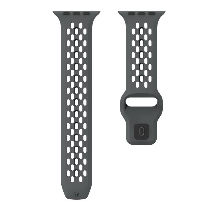 For Apple Watch 42mm / 41mm / 40mm / 38mm Kalebol Mesh Reverse Buckle Silicone Strap(Dark Grey) - Watch Bands by Kalebol | Online Shopping South Africa | PMC TechLife | Buy Now Pay Later Mobicred