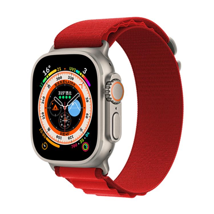 For Apple Watch 46mm / 49mm / 45mm / 44mm Kalebol Aline Nylon Loop Watch Band(Red) - free shipping - PMc TechLife - Order now!
