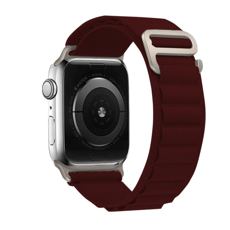 For Apple Watch 46mm / 49mm / 45mm / 44mm Kalebol Aline Nylon Loop Watch Band(Wine Red) - Watch Bands by Kalebol | Online Shopping South Africa | PMC TechLife | Buy Now Pay Later Mobicred