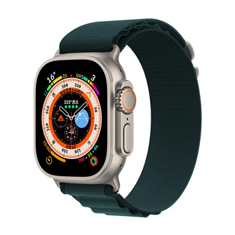For Apple Watch 46mm / 49mm / 45mm / 44mm Kalebol Aline Nylon Loop Watch Band(Dark Green) - Watch Bands by Kalebol | Online Shopping South Africa | PMC TechLife | Buy Now Pay Later Mobicred
