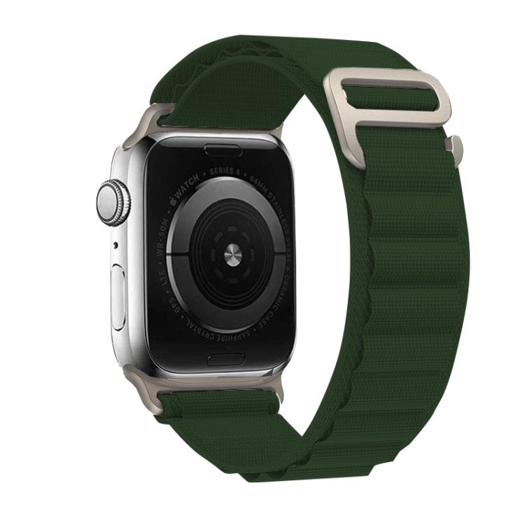 For Apple Watch 42mm / 41mm / 40mm / 38mm Kalebol Aline Nylon Loop Watch Band(Army Green) - Watch Bands by Kalebol | Online Shopping South Africa | PMC TechLife | Buy Now Pay Later Mobicred