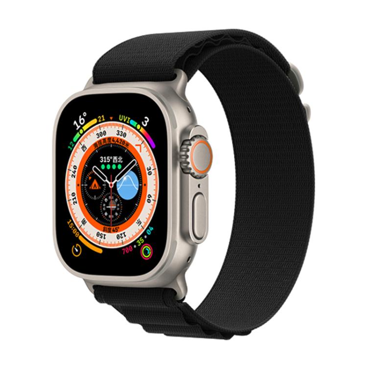 For Apple Watch 42mm / 41mm / 40mm / 38mm Kalebol Aline Nylon Loop Watch Band(Black) - Watch Bands by Kalebol | Online Shopping South Africa | PMC TechLife | Buy Now Pay Later Mobicred