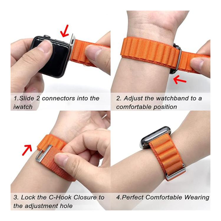 For Apple Watch 42mm / 41mm / 40mm / 38mm Kalebol Aline Nylon Loop Watch Band(Pink Gradient) - Watch Bands by Kalebol | Online Shopping South Africa | PMC TechLife | Buy Now Pay Later Mobicred