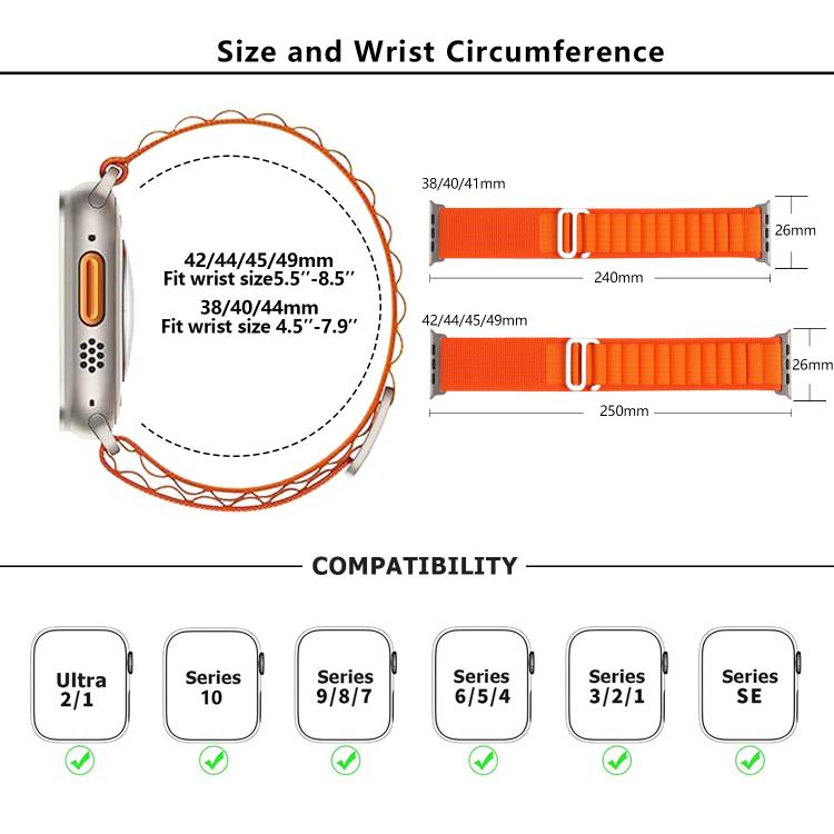 For Apple Watch 46mm / 49mm / 45mm / 44mm Kalebol Aline Nylon Loop Watch Band(Forest Green) - Watch Bands by Kalebol | Online Shopping South Africa | PMC TechLife | Buy Now Pay Later Mobicred