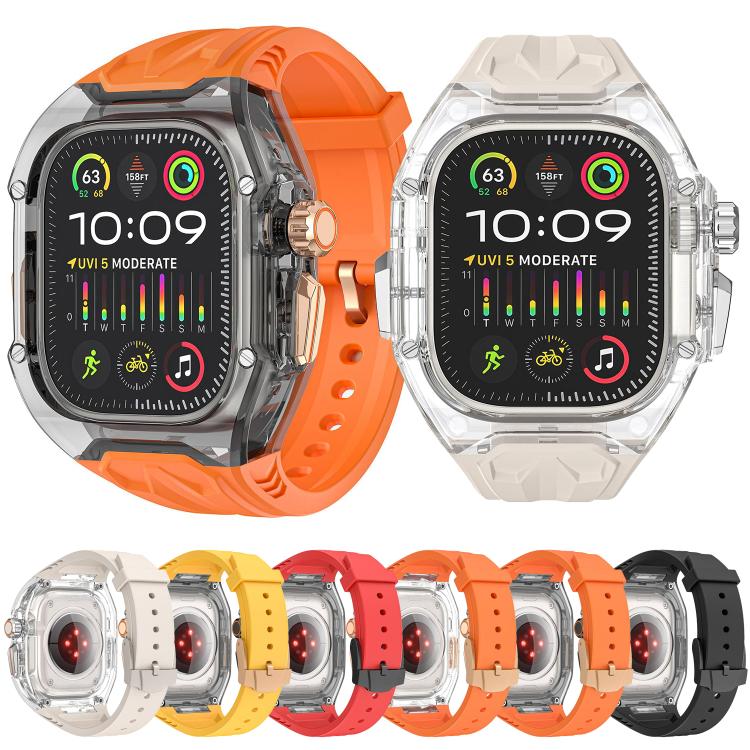 For Apple Watch Ultra 2 / 1 49mm Kalebol Glacier Integrated Transparent Silicone Strap(Starlight Transparent) - free shipping - PMC TechLife - Order now!