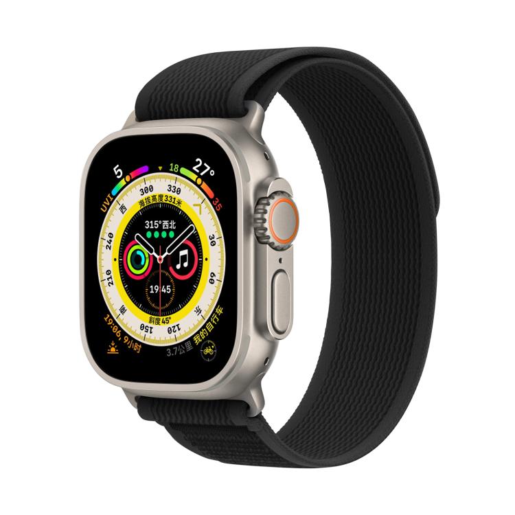 For Apple Watch 42mm / 41mm / 40mm / 38mm Kalebol Wild Track Loop Nylon Watch Band(Dark Black) - Watch Bands by Kalebol | Online Shopping South Africa | PMC TechLife | Buy Now Pay Later Mobicred