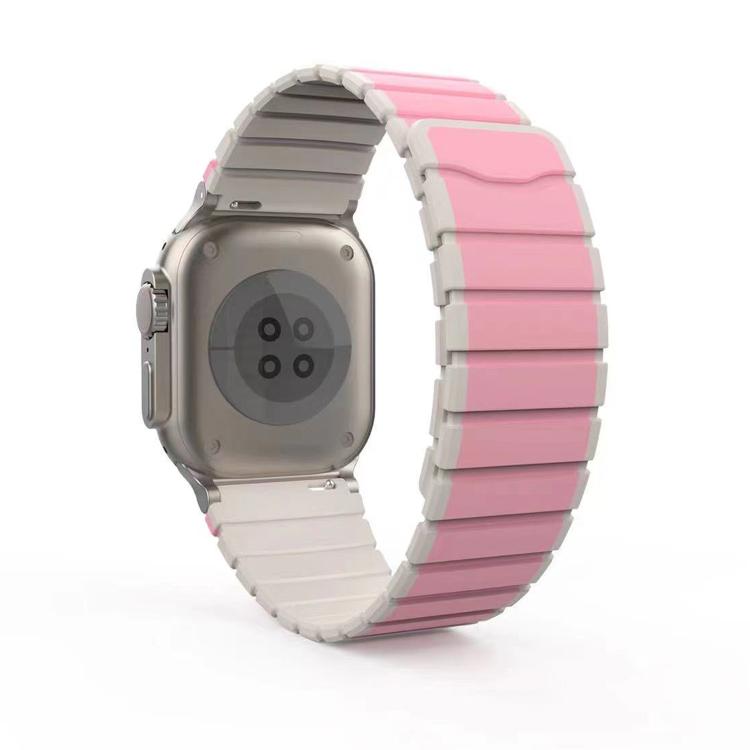 For Apple Watch 46mm / 49mm / 45mm / 44mm Kalebol Magnetic Silicone Strap(Pink) - Watch Bands by Kalebol | Online Shopping South Africa | PMC TechLife | Buy Now Pay Later Mobicred
