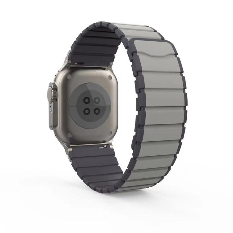 For Apple Watch 46mm / 49mm / 45mm / 44mm Kalebol Magnetic Silicone Strap(Grey) - Watch Bands by Kalebol | Online Shopping South Africa | PMC TechLife | Buy Now Pay Later Mobicred