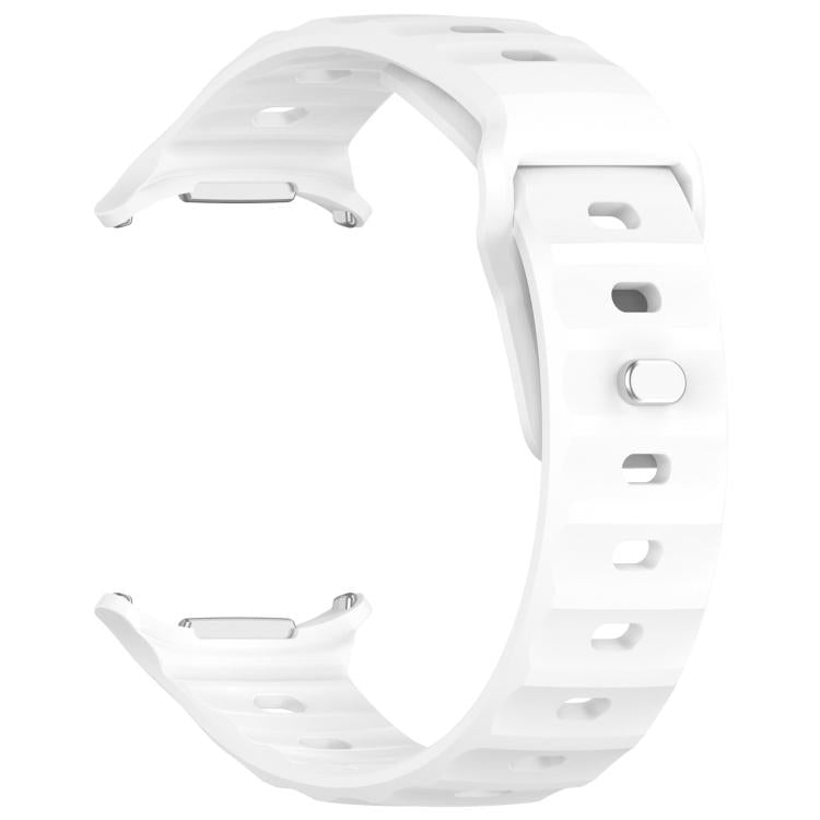 For Samsung Galaxy Watch Ultra 47mm Kalebol Square Buckle Silicone Watch Band(White) - Watch Bands by Kalebol | Online Shopping South Africa | PMc TechLife | Buy Now Pay Later Mobicred