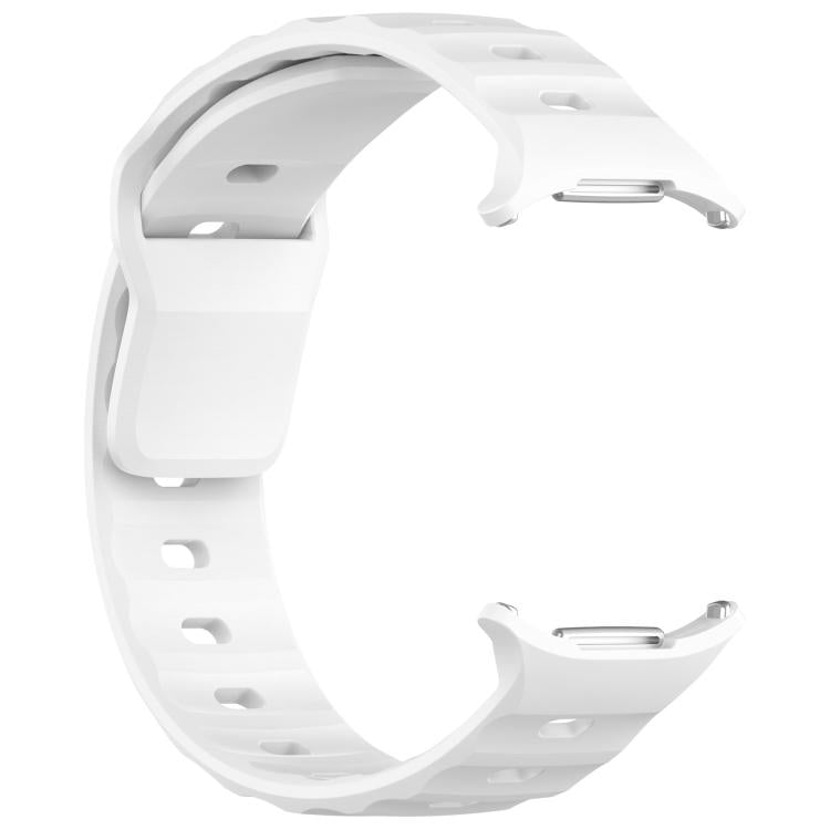For Samsung Galaxy Watch Ultra 47mm Kalebol Square Buckle Silicone Watch Band(White) - Watch Bands by Kalebol | Online Shopping South Africa | PMc TechLife | Buy Now Pay Later Mobicred